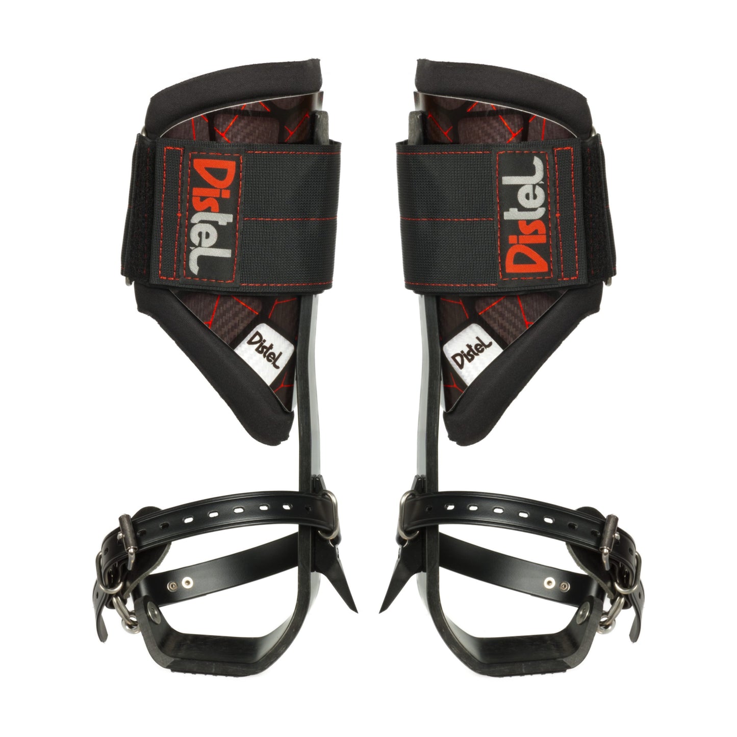 Distel Carbon 3.1 Climbing Spurs - Leather foot straps.