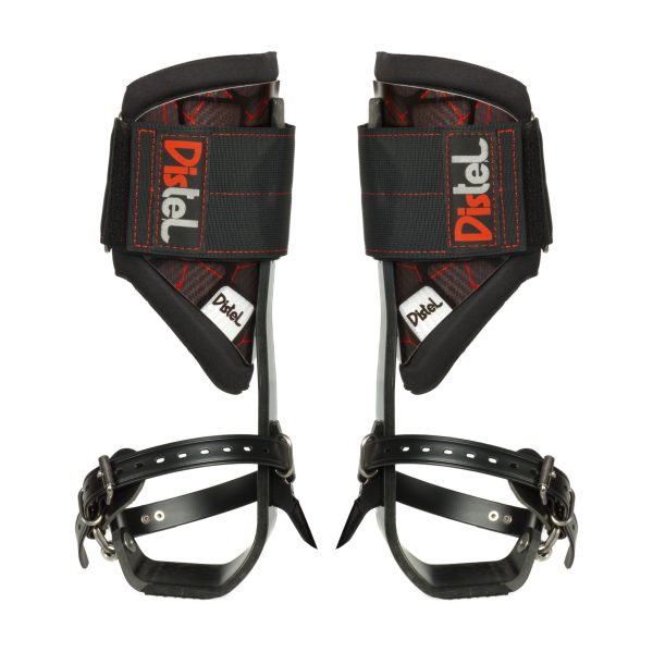 Distel Carbon 3.1 Climbing Spurs - Leather foot straps.