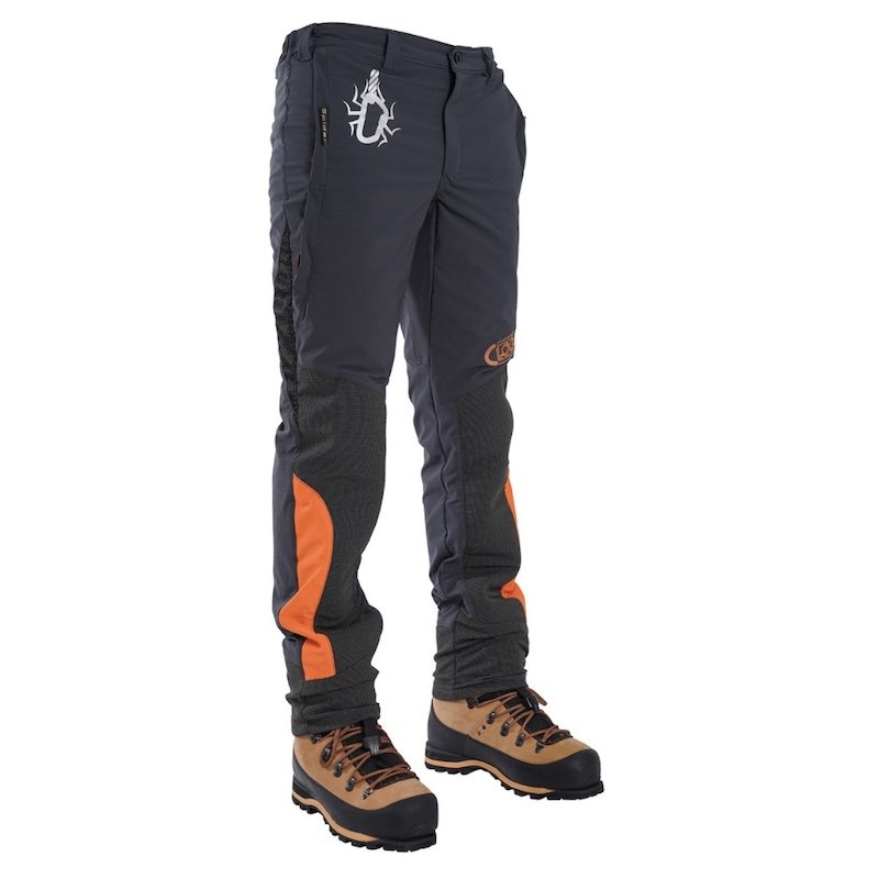 Clogger Spider Men's Climbing and Work Trousers - Grey/Orange (Not Chainsaw Protective)