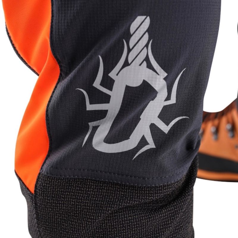 Clogger Spider Men's Climbing and Work Trousers - Grey/Orange (Not Chainsaw Protective)