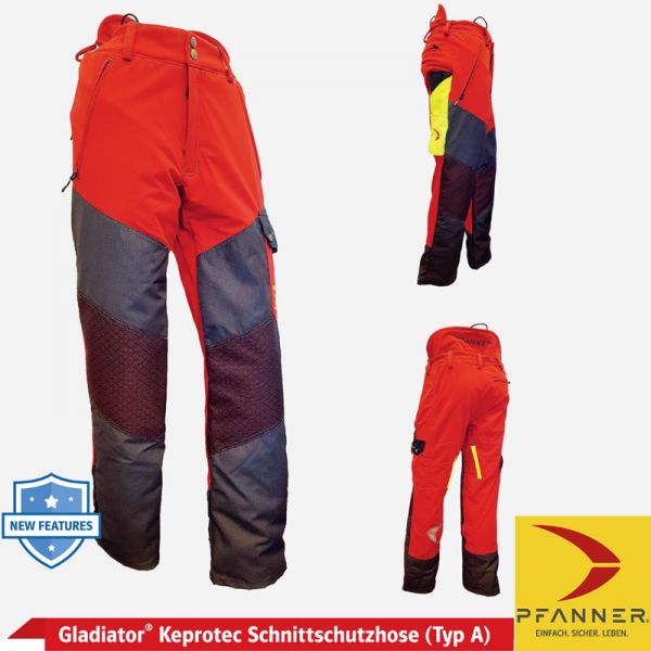 KEPROTEC LIGHT CHAINSAW PANTS PFANNER®CLASS 1 – RED