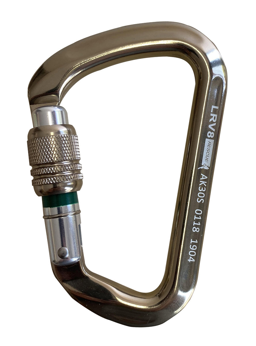 LRV8 30kN Klettersteig Aluminium Karabiner Screw Gate - LRV8 Rescue