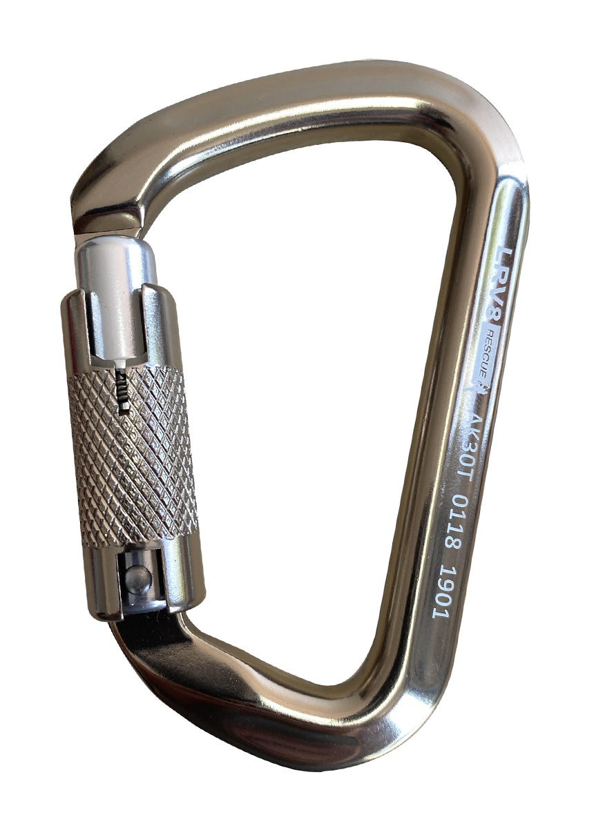 LRV8 30kN Klettersteig Aluminium Karabiner Triplelock - LRV8 Rescue