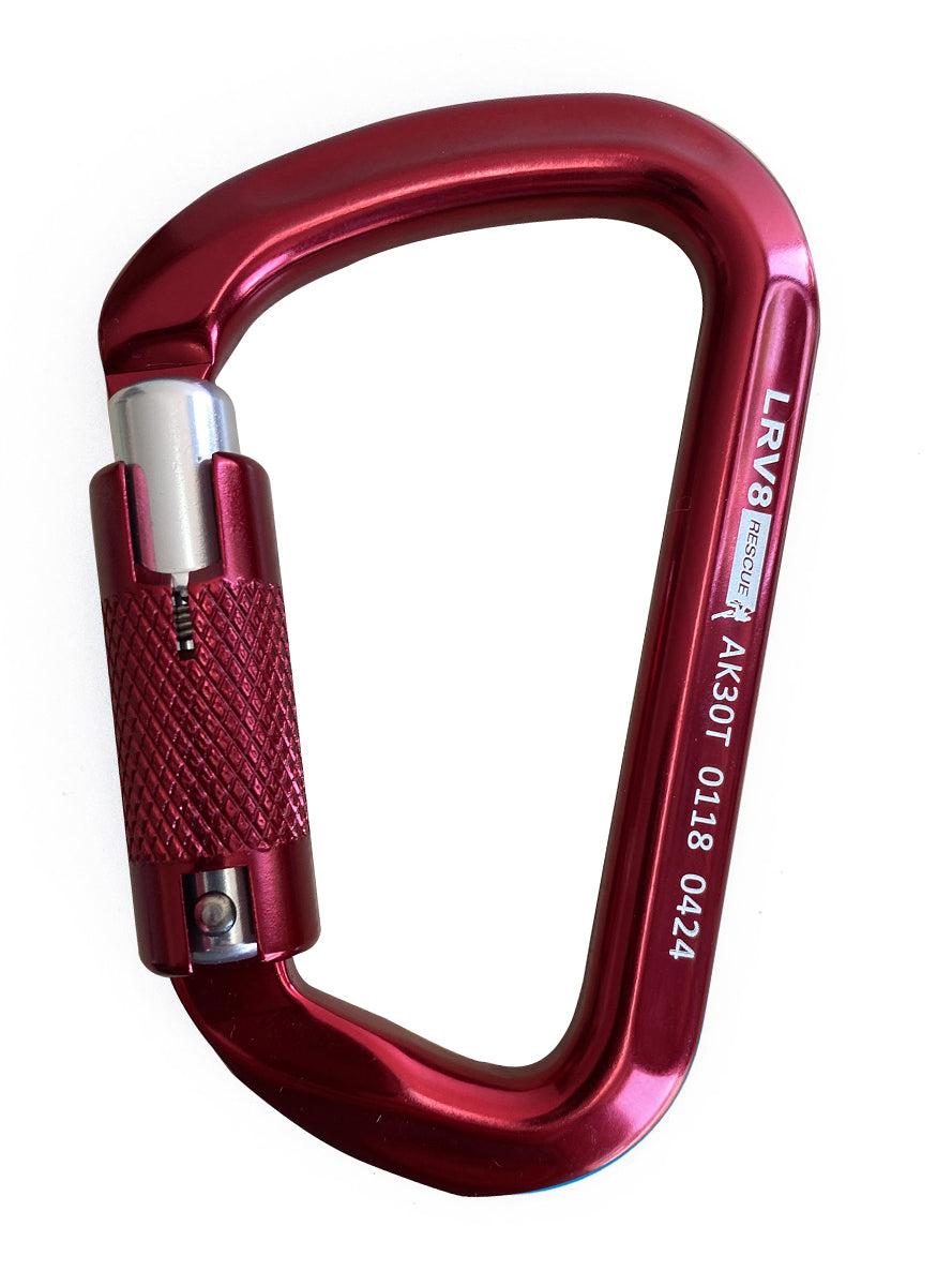 LRV8 30kN Klettersteig Aluminium Karabiner Triplelock - LRV8 Rescue
