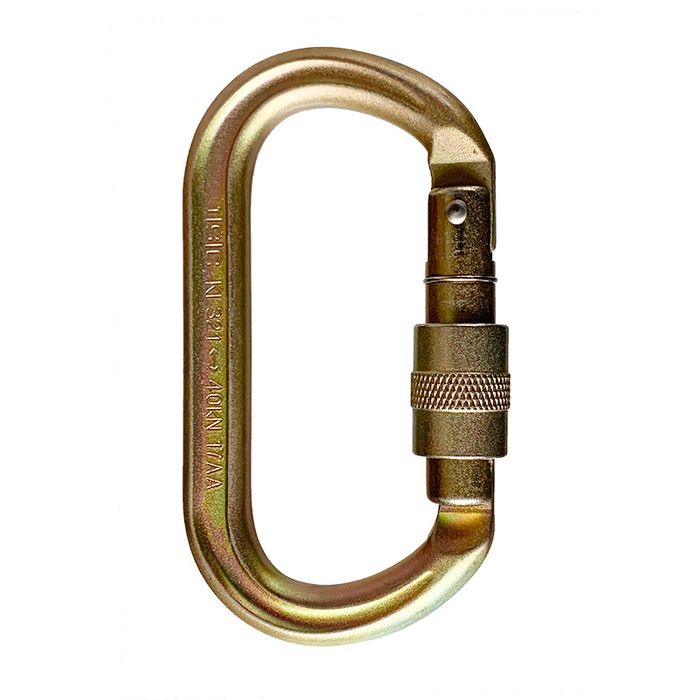 ISC Offset Oval Steel Screwgate Karabiner KL321SG1 40kn