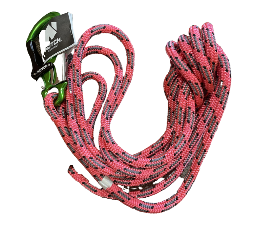 LRV8 Cougar Pole Belt Flipline with Notch Triple Action Snap Hook