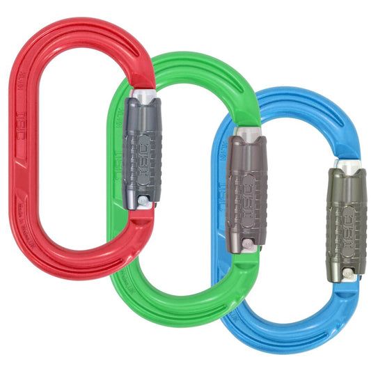 ISC KL121 Aluminium Oval Karabiner - 3 Pack.