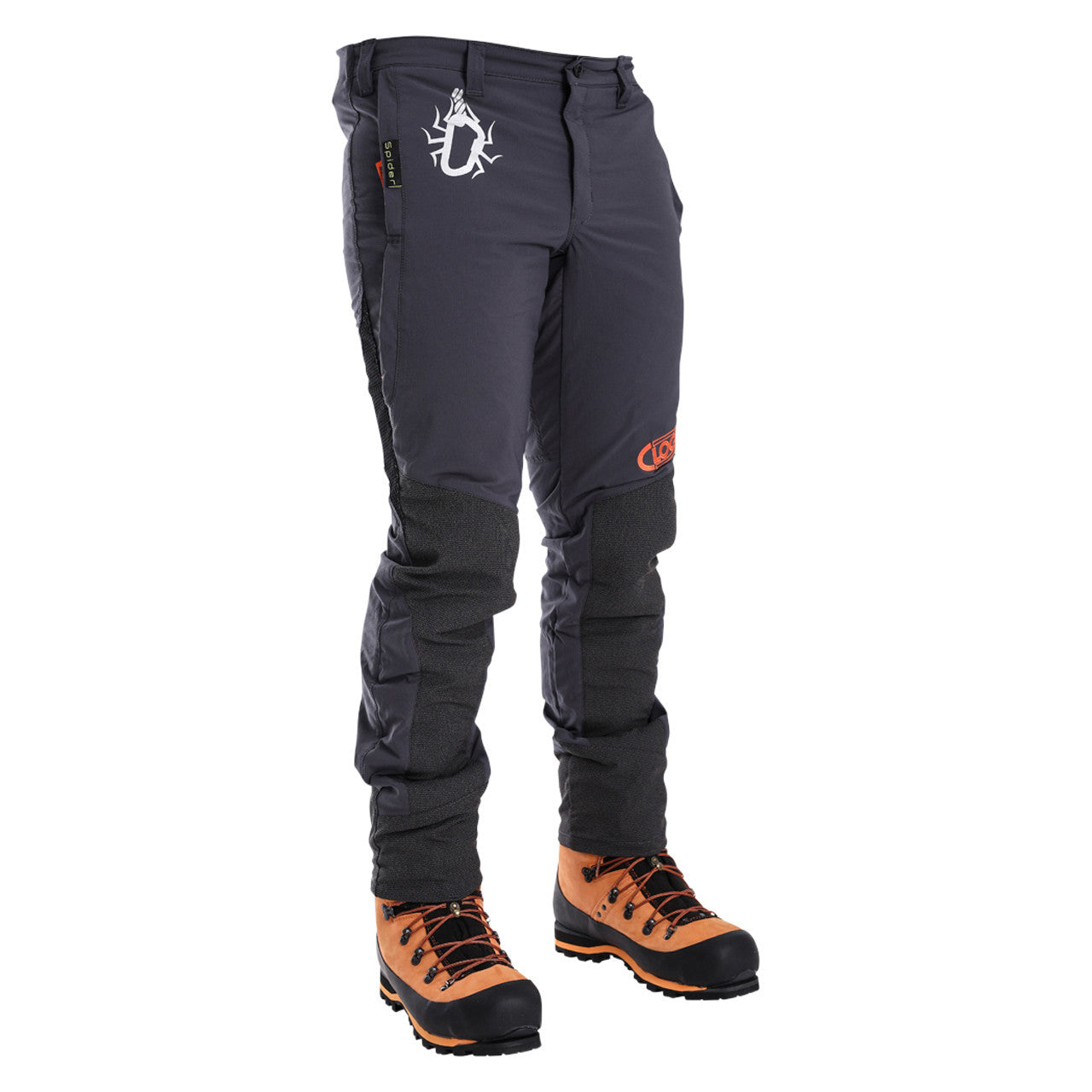 Clogger Spider Men's Climbing and Work Trousers - Grey (Not Chainsaw Protective)