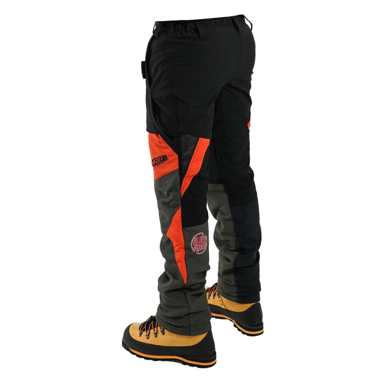 Clogger Elevated Edition Zero Gen2 Light and Cool Men's Arborist Chainsaw Trousers - Black/Red