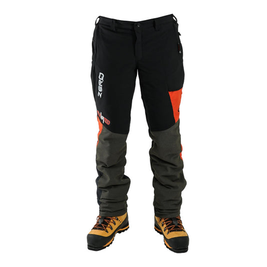 Clogger Elevated Edition Zero Gen2 Light and Cool Men's Arborist Chainsaw Trousers - Black/Red