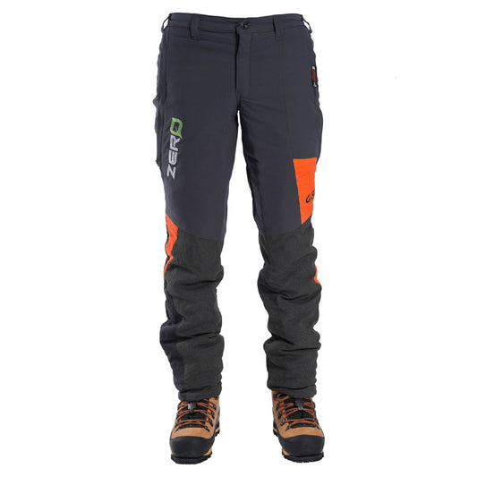 Clogger Zero (Gen2) Chainsaw Trousers - Grey/Orange