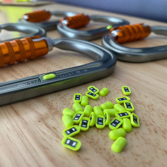 Scannable Carabiner/Hardware NFC Tag - 50 Pack (Lime)