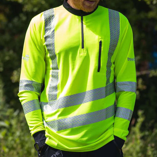 Treehog Long Sleeve Hi-Vis Yellow Work Shirt