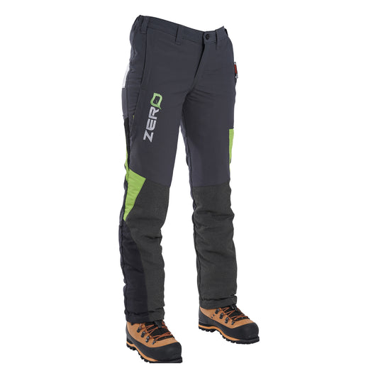 Clogger Zero Gen2 Light and Cool Women's Chainsaw Trousers - Grey/Green