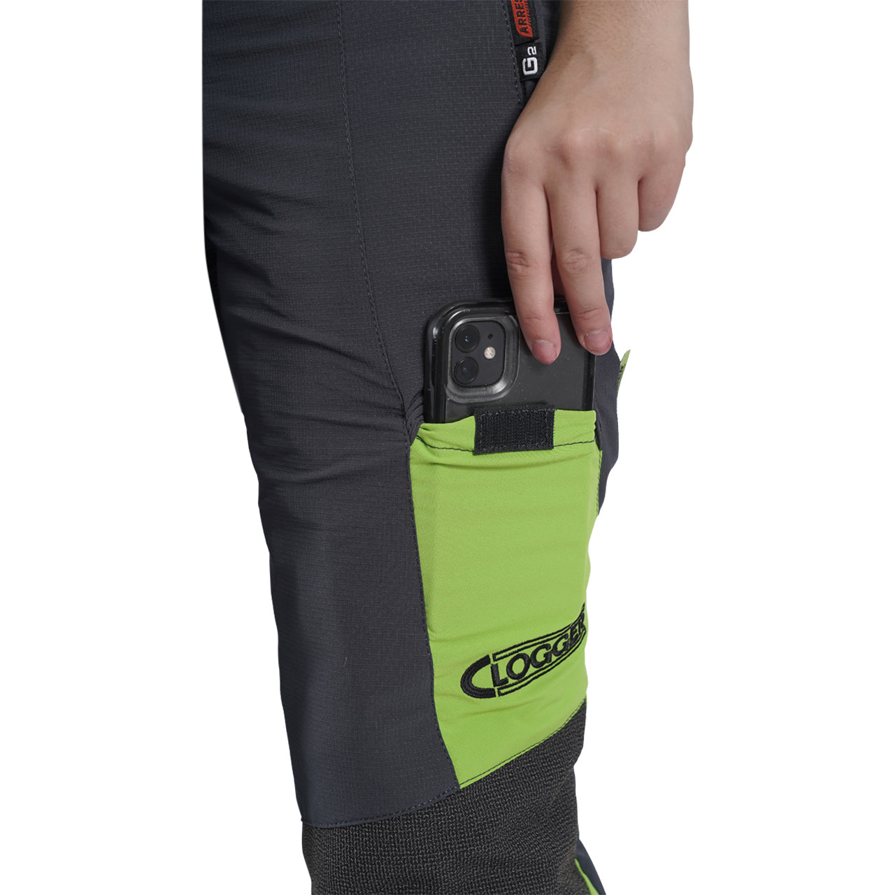 Clogger Zero Gen2 Light and Cool Women's Chainsaw Trousers - Grey/Green